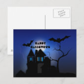Spooky Moonlit Spuk House Postcard Postkarte (Vorne/Hinten)