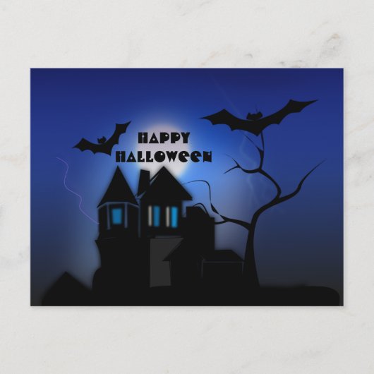 Spooky Moonlit Spuk House Postcard Postkarte (Vorderseite)