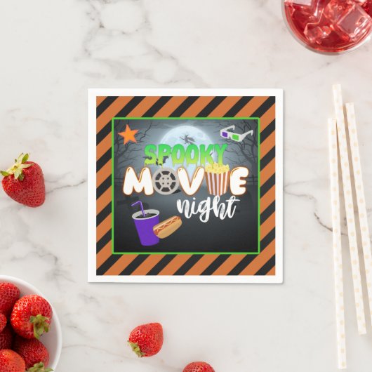 Spooky Movie Night Napkin Serviette (Beispiel)