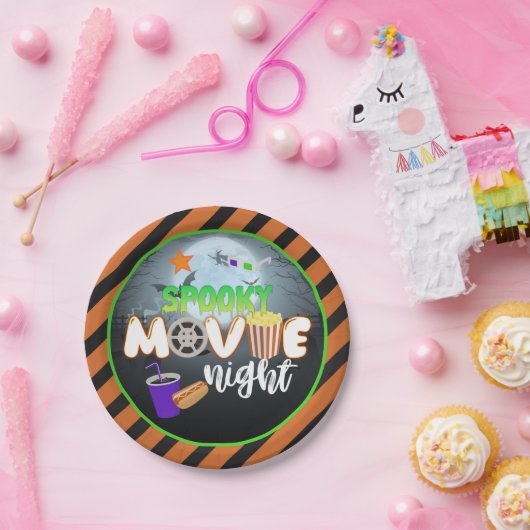 Spooky Movie Night Plate Pappteller (Party)