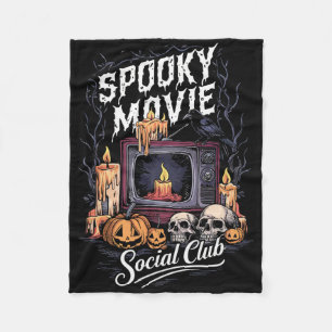 Spooky Movie Social Club Vintag Fernsehsender Hall Fleecedecke