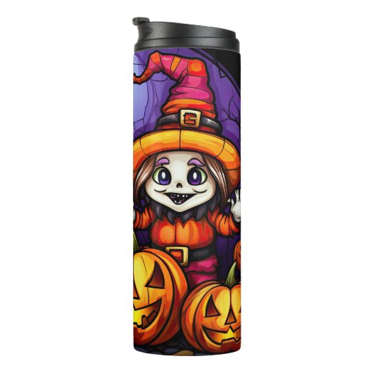 Spooky Mr. und Mrs. Skeleton Gnomes Thermosbecher (Nach rechts gedreht)