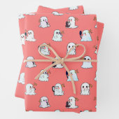 Spooky MUA Geister bilden Niedliche Geschenkwrake Geschenkpapier Set (Beispiel)