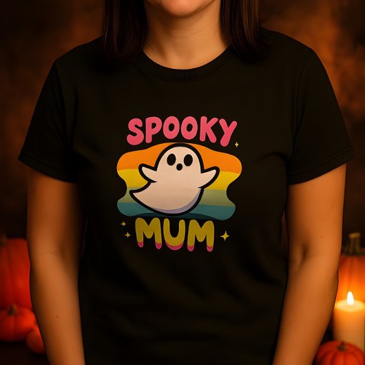 Spooky Mum Niedlich Halloween Ghost Design T-Shirt