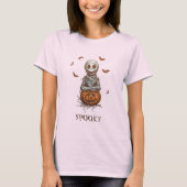 Spooky Mummy auf Jack O' Lantern T-Shirt (Vorderseite)