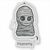 Spooky Mummy Aufkleber (Vorderseite)