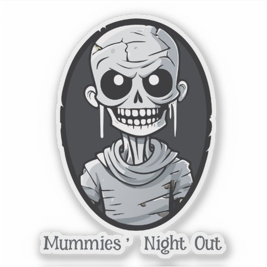 Spooky Mummy Aufkleber (Vorderseite)