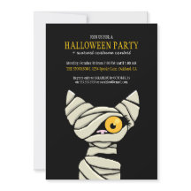 Spooky Mummy Cat Halloween-Party Einladungen
