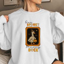 Spooky Mummy Duck Women’s Halloween Sweatshirt | F