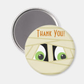 Spooky Mummy Head Halloween Danke Magnet (Vorderseite/Rückseite)