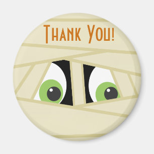 Spooky Mummy Head Halloween Danke Magnet