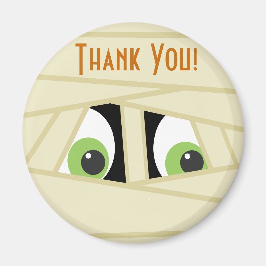 Spooky Mummy Head Halloween Danke Magnet (Vorne)