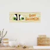 Spooky Mummy Head Halloween-Party Banner Poster (Küche)