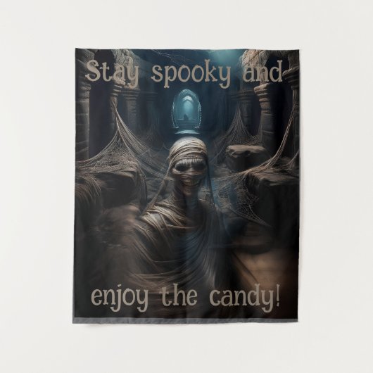Spooky Mummy's Lair Tapestry Wandteppich (Vorderseite)
