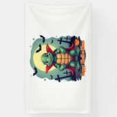 Spooky Muschel Überraschung Turtle Banner (Vertikal)