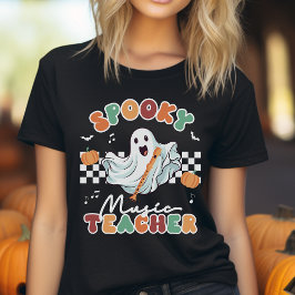 Spooky Music Teacher Niedlich Ghost T - Shirt