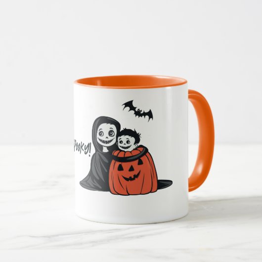 Spooky Mutter und ihr Sohn Tasse (VorderseiteRechts)