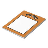 Spooky Name Notepad (dunkelorange und schwarz) Notizblock (Rotiert)