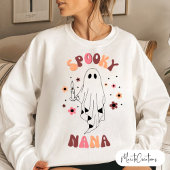 Spooky Nana,Halloween Nana,Funny Nana,Groovy Retro Sweatshirt