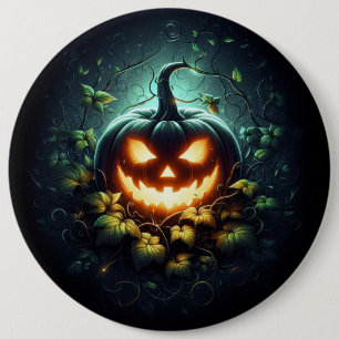 Spooky Natur glühend Halloween Kürbis Button