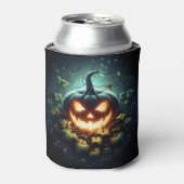 Spooky Natur glühend Halloween Kürbis Dosenkühler (Kanne Vorderseite)