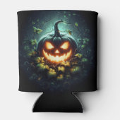 Spooky Natur glühend Halloween Kürbis Dosenkühler (Rückseite)