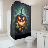 Spooky Natur glühend Halloween Kürbis Duschvorhang (Beispiel)