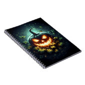 Spooky Natur glühend Halloween Kürbis Notizblock (Rechte Seite)