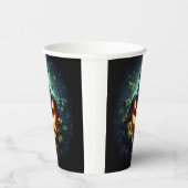 Spooky Natur glühend Halloween Kürbis Pappbecher (Rechts)