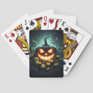 Spooky Natur glühend Halloween Kürbis Spielkarten