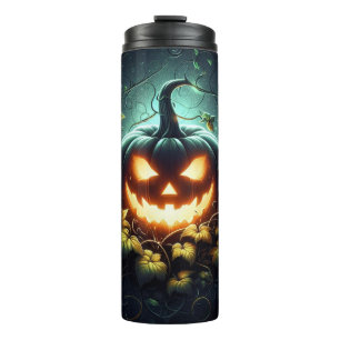 Spooky Natur glühend Halloween Kürbis Thermosbecher