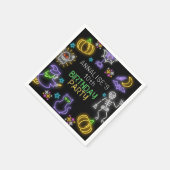 Spooky Neon Any Age Halloween Birthday Serviette (Ecke)