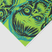 Spooky Neon Green Zombie Halloween Seidenpapier (Ausschnitt)