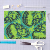 Spooky Neon Green Zombie Halloween Seidenpapier (Handwerk)