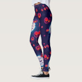 Spooky Neon Jack-o' Lantern Halloween Night Scene Leggings (Links)