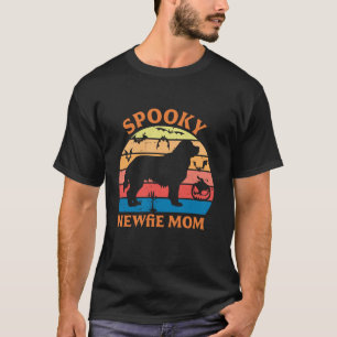Spooky Newfie Mama Neufundland Dog Ghost Halloween T-Shirt