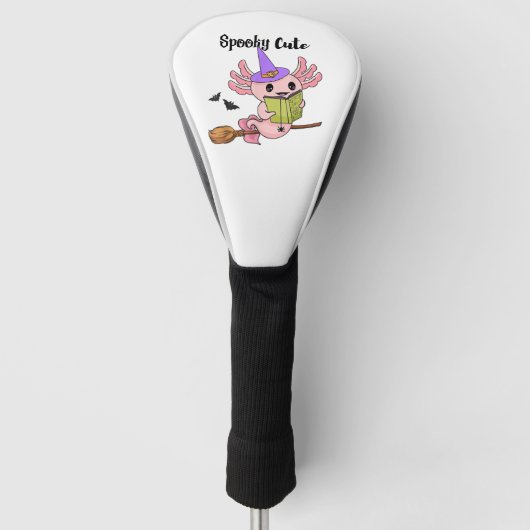 Spooky Niedlich Axolotl Halloween Golf Headcover (Vorderseite)