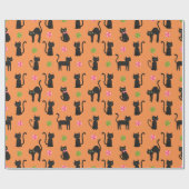 Spooky Niedlich Black Cats und Candy Geschenkpapier (Flach)