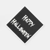 Spooky Niedlich Black Happy Halloween Papier Napki Serviette (Ecke)