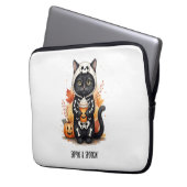 Spooky Niedlich Cat Halloween Laptopschutzhülle (Vorderseite Links)