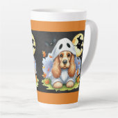 Spooky Niedlich Cocker Spaniel Ghost Dog Halloween Milchtasse (Rechte Ecke)