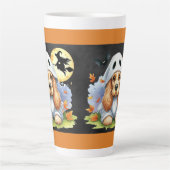Spooky Niedlich Cocker Spaniel Ghost Dog Halloween Milchtasse (Vorderseite)