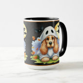 Spooky Niedlich Cocker Spaniel Ghost Dog Halloween Tasse (VorderseiteRechts)
