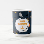 Spooky Niedlich Dark Blue Happy Halloween Ghost Kaffeetasse (Mittel)
