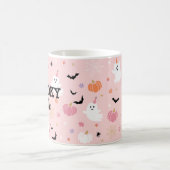 Spooky Niedlich Dusty Pink Ghost Halloween Kaffeetasse (Mittel)