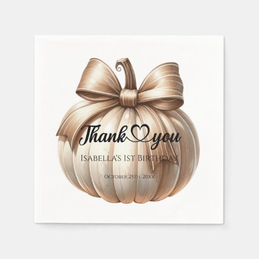 Spooky Niedlich Erster Geburtstag Halloween-Party  Serviette (Vorderseite)