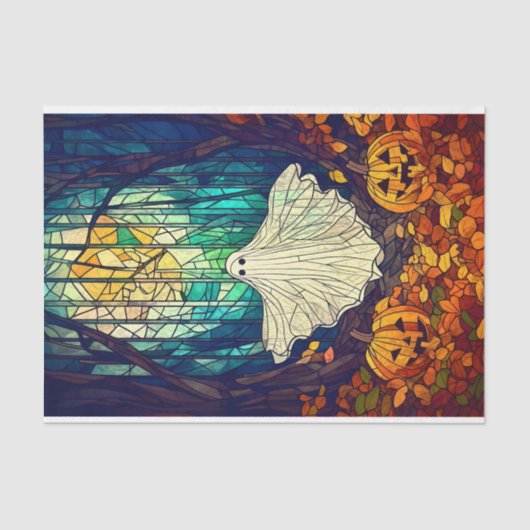 Spooky, Niedlich, gefestigt Ghost AB4 Decoupage Seidenpapier (Vorderseite)