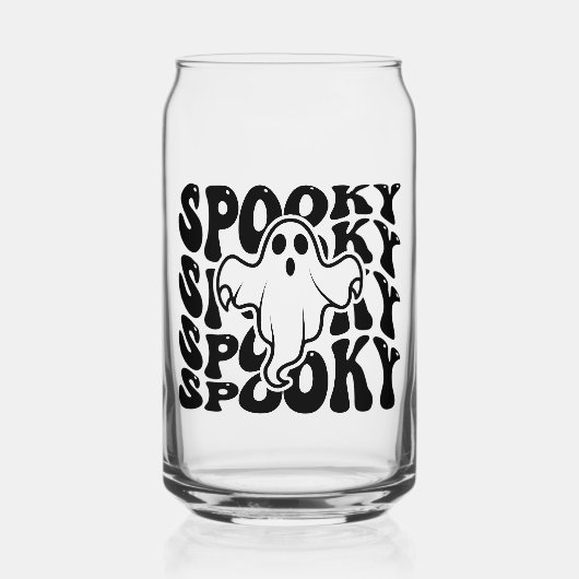 Spooky Niedlich Ghost Halloween Dosenglas (Vorderseite)