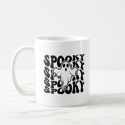 Spooky Niedlich Ghost Halloween Kaffeetasse (Links)