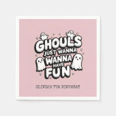 Spooky Niedlich Ghost Halloween Serviette (Vorderseite)